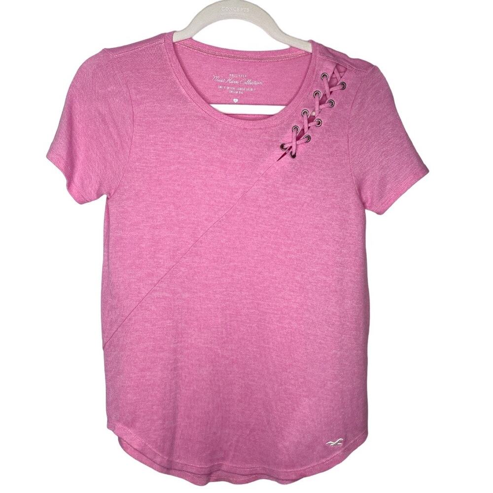 Hollister Must Have Collection Pink T-Shirt Extra Small XS